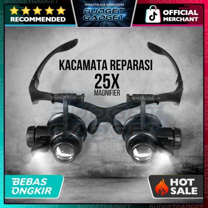 

Kacamata Pembesar 25X Magnifier Reparasi Jam Dan Perhiasan Dengan 2 Led Lampu