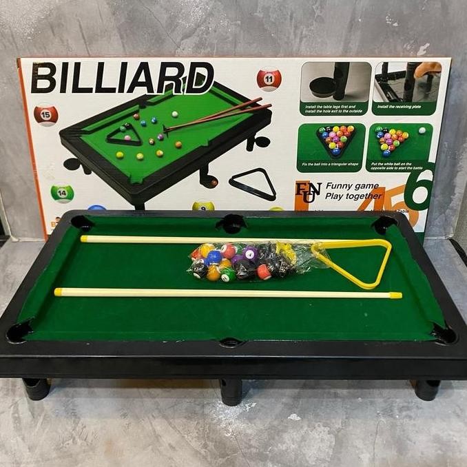 Grosir [New] Mainan Billiard Set / Meja Billiard Mini Portable/ Mainan Anak Billiard Bola Angka Plas