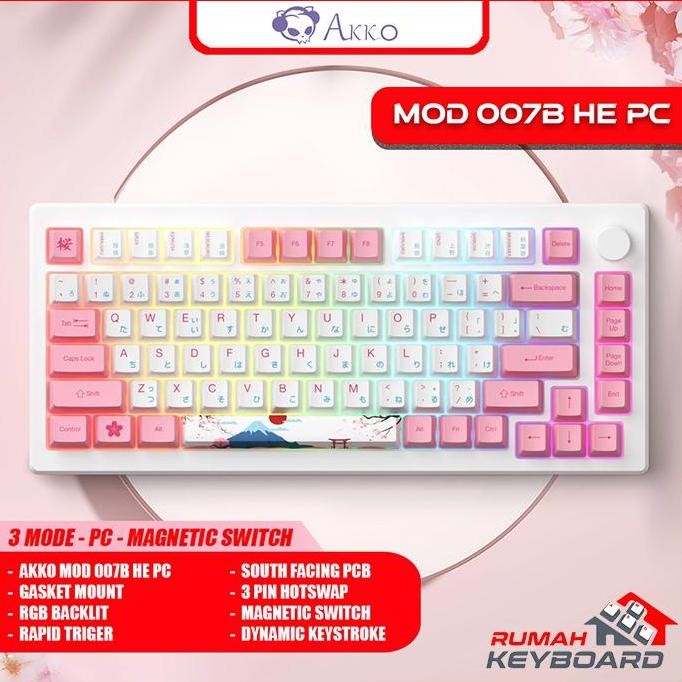MECHANICAL KEYBOARD - AKKO MOD 007B HE PC - 75% - MAGNETIC - PC - RGB