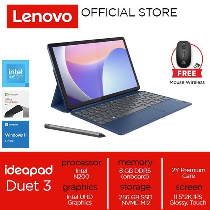 Lenovo IdeaPad Duet 3i 11IAN8 Intel N200 8GB 256GB W11+OHS Touch Screen