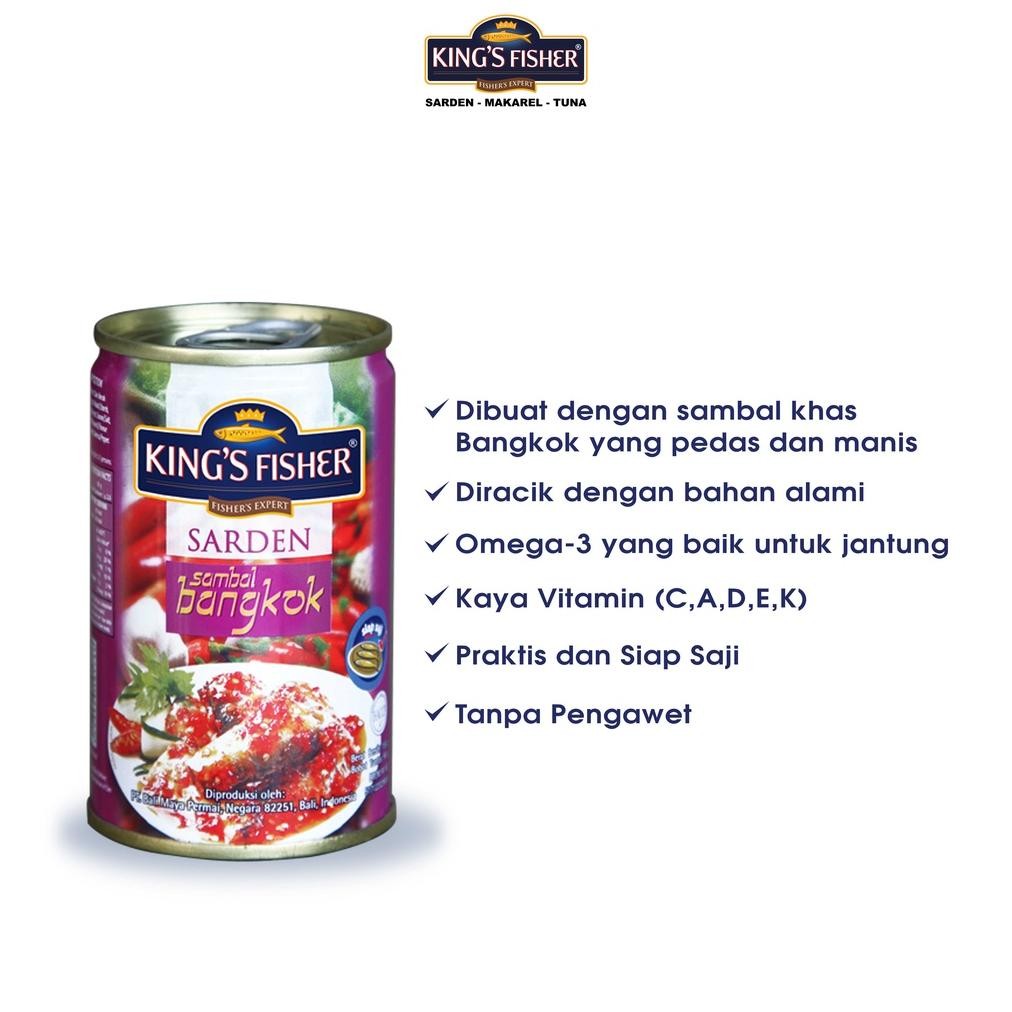 

ready Paket couple 2 pc King's Fisher Sarden mini rasa saus bangkok Makanan Kaleng 155g kings fisher murah