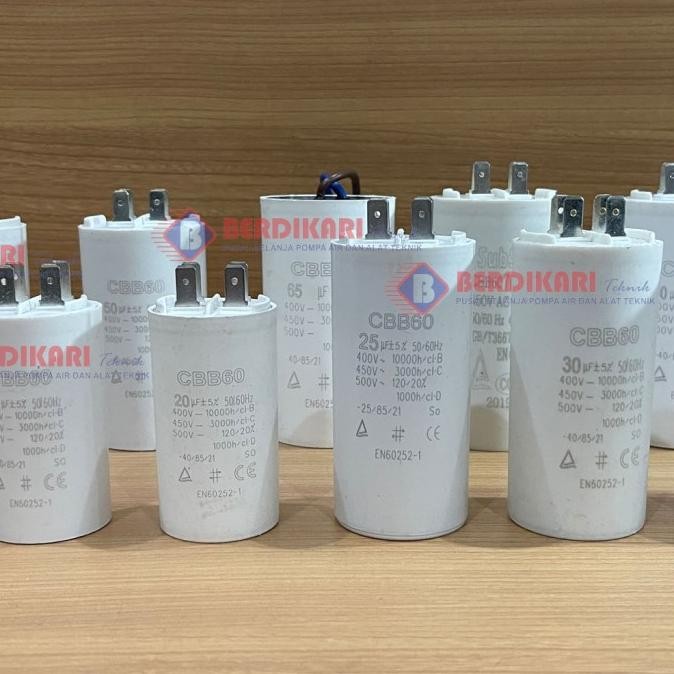 (Expert) Kapasitor Capasitor Pompa Satelit Sibel Submersible Inoto Bulat Colok CBB60 CBB 60 4 pin 12