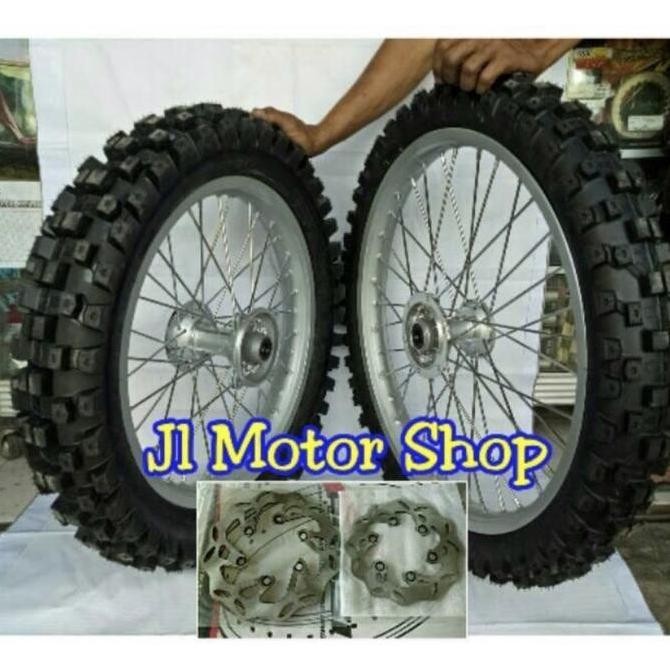 Paket Komplit Velg Klx 16 19 - 18 21 Paketan Velg Cross Trail KLX 16 19 18 21 + Ban Free Cakram