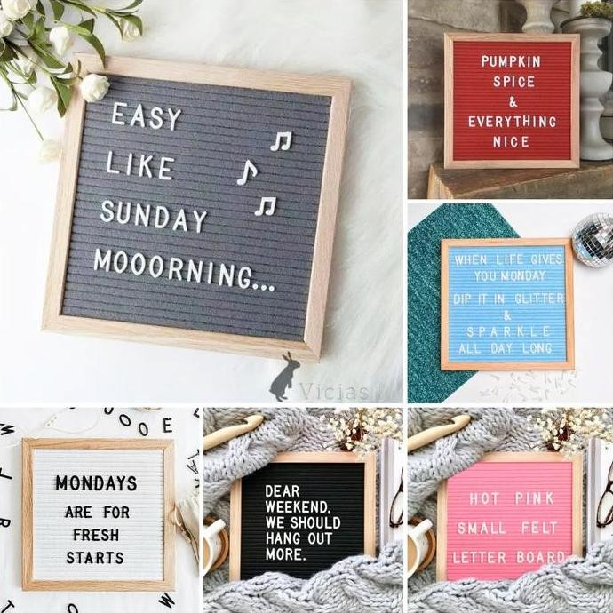 

Ard01 - Papan Huruf Diy / Felt Letter Board Home Decor - 25X25 Cm