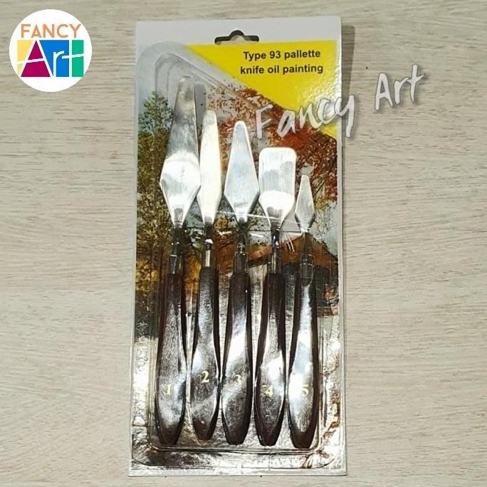

ready Palette Knife Oil Painting set 5 / pisau palet