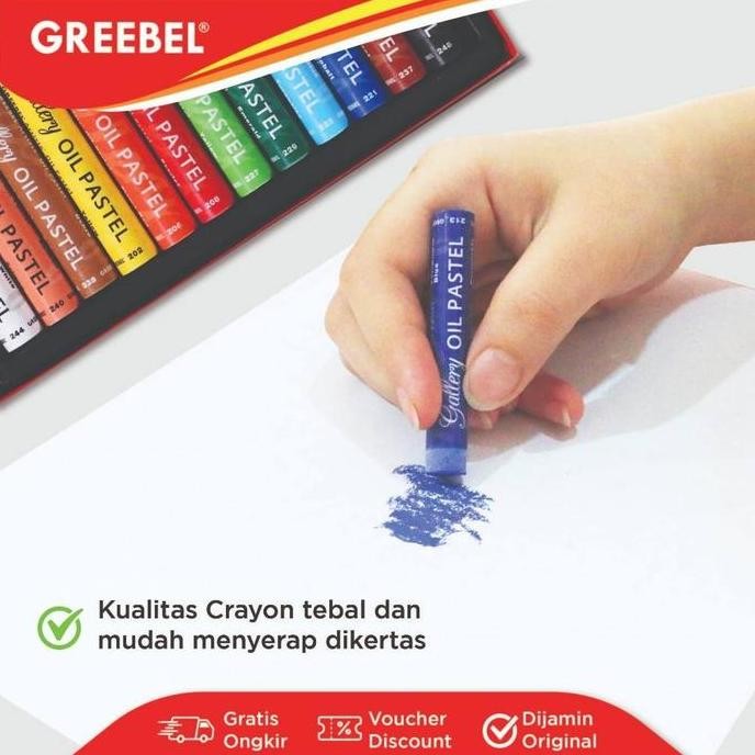 

ready GREEBEL ARTIST OIL PASTEL 12 WARNA / GREEBEL Crayon Artist 12 Warna