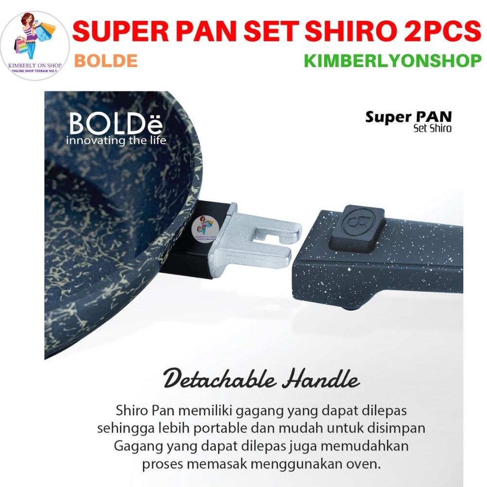 Wajan Teflon Super Pan Shiro Set 2 Pcs Bolde Stock