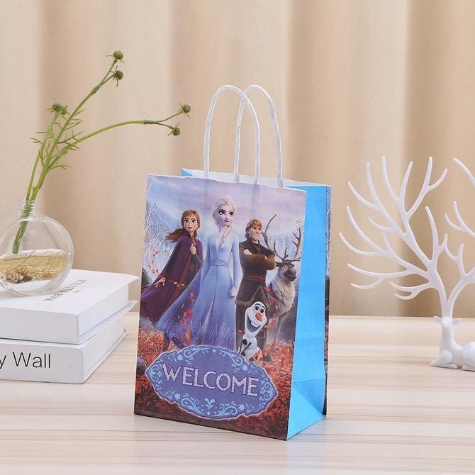 

ready stock Paper Bag Goodie Bag [10pcs] Motif Frozen Princes Elsa Anna