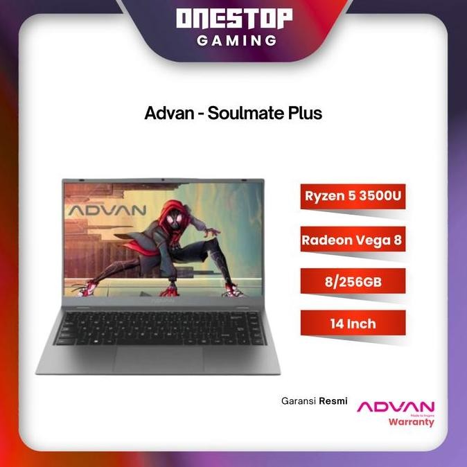 Laptop Advan Soulmate Plus Ryzen 5 RAM 8GB 256GB SSD Windows