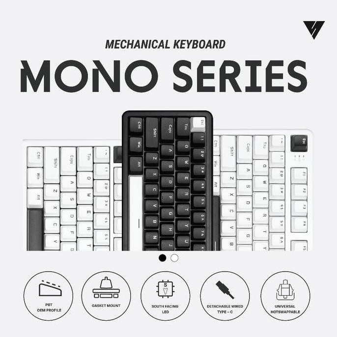 Vortexseries MONO SERIES Gasket Mount Mechanical Keyboard 65 75 87 / TKL Layout | Vortex Series Mono