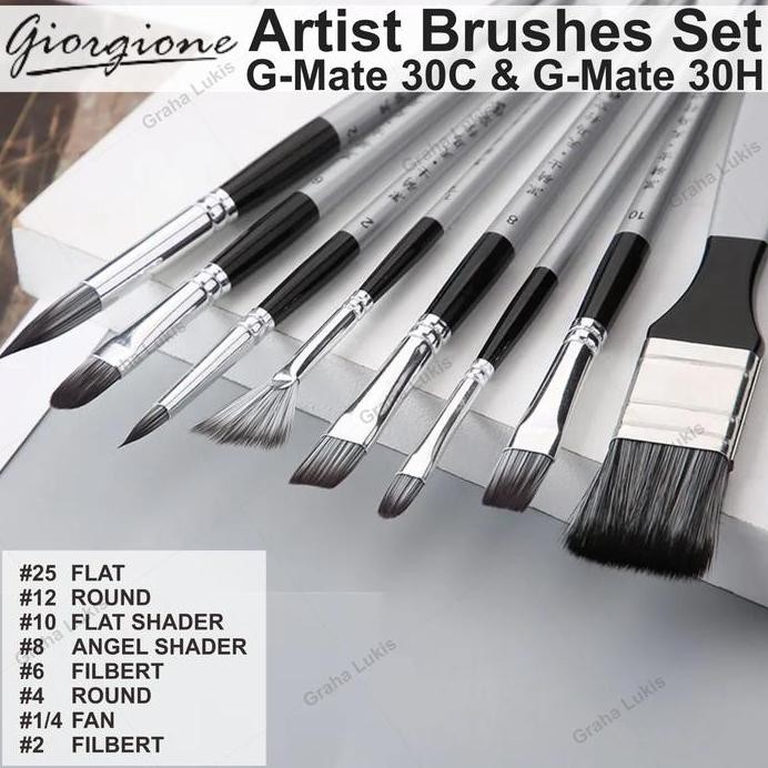 

ready Giorgione Artist Brushes Set G-Mate 30C & G-Mate 30H - Kuas Set