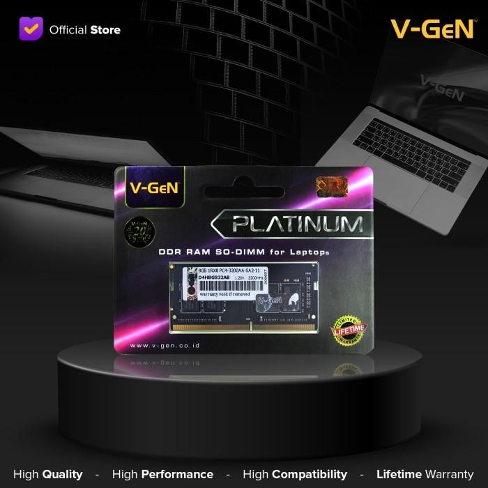 V-Gen Sodimm Ddr4 8Gb 3200Mhz Vgen Ram Laptop 8 Gb 3200 Mhz Pc-25600