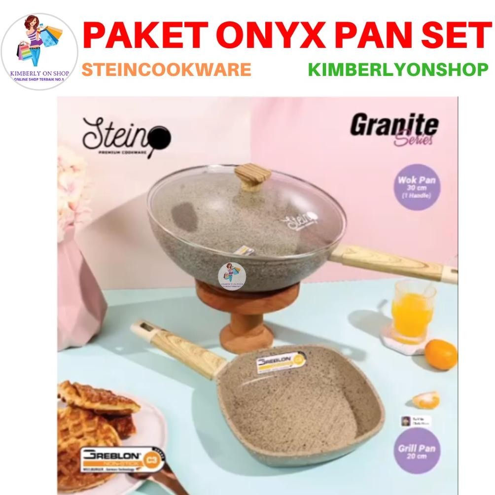 Paket Onyx Granite Series Panci Set Stein Cookware Stok