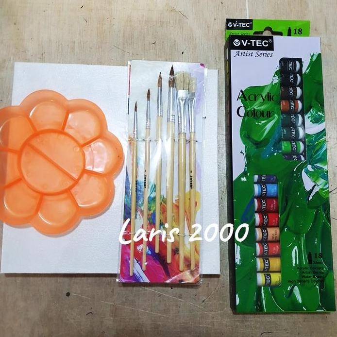 

ready Paket Lukis Cat Akrilik 18 Warna