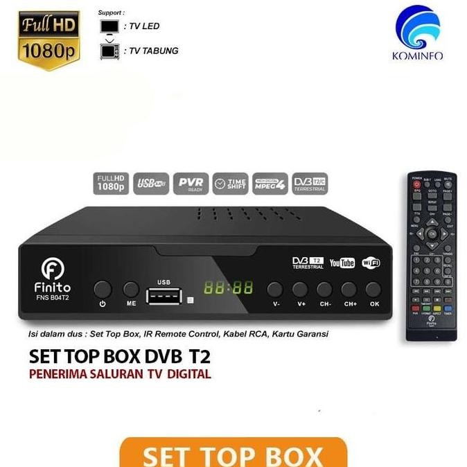 new  Set Top Box TV Digital Finito FNS-B04T2 DVB T2 Analog to Digital