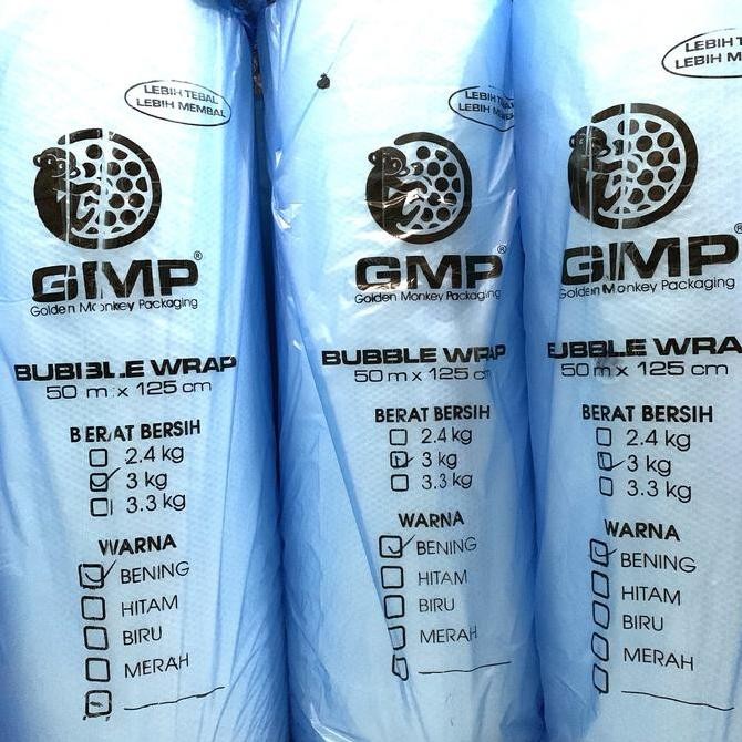 

ready stock BUBBLE WRAP MURAH warna PUTIH GMP BIRU 125 CM x 50 MTR x 3 KG & 2,7 KG