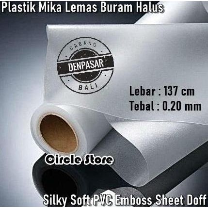 

ready stock Plastik Mika Halus Lentur Buram PVC Doff Lebar 137cm Tebal 0.20mm