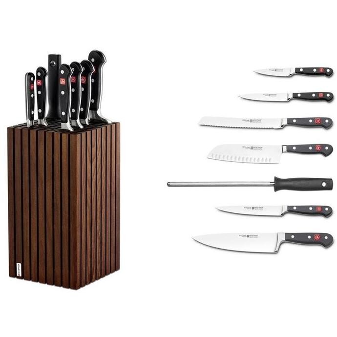 Murah Wusthof Classic Knife Blockwith 7Pcs Solingen Germany Pisau Set