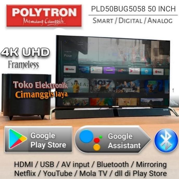 new  Smart tv led Polytron 50 inch android