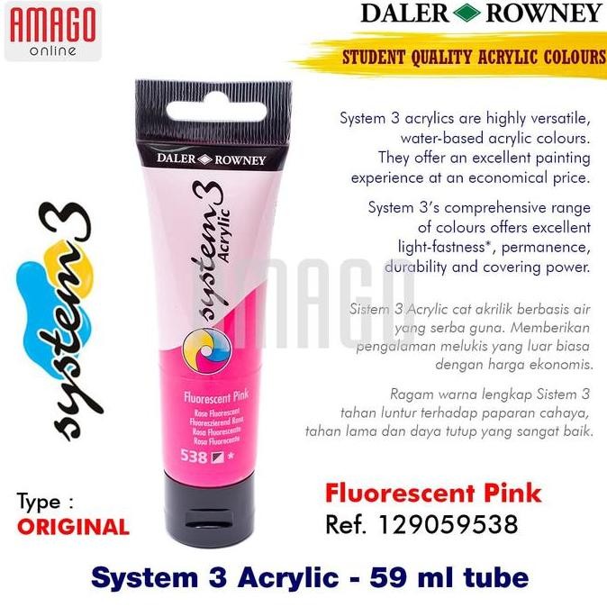 

ready DALER-ROWNEY- SYSTEM 3 ACRYLIC 59 ML - FLUORESCENT PINK - 129059538