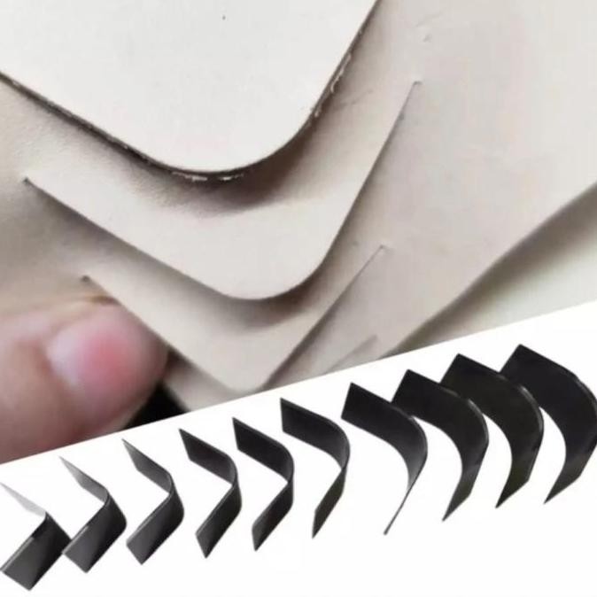 

10pcs Leather Rounded Corner Punch Pemotong sudut Kulit Round Corner Knife die For Belt Shape murah