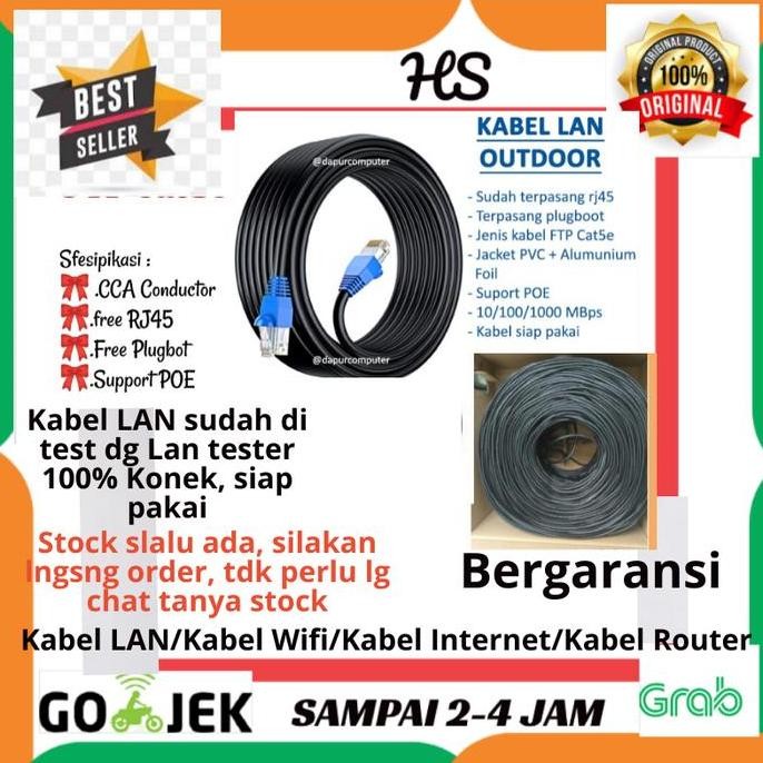 new  Kabel LAN FTP Outdoor Kabel WIFI   50 M Siap pakai Bergaransi