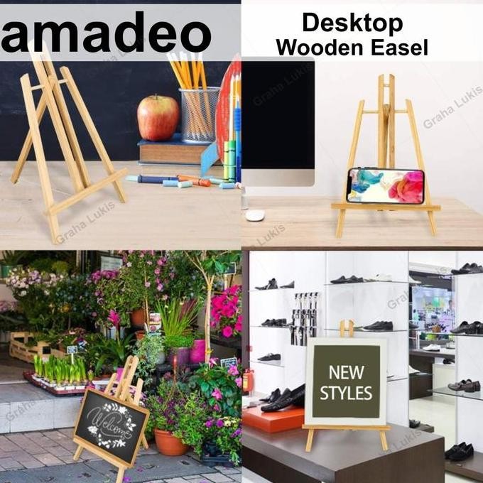 

ready Amadeo Wooden Dekstop Easel Lukis HJ30 - HJ40 - H50