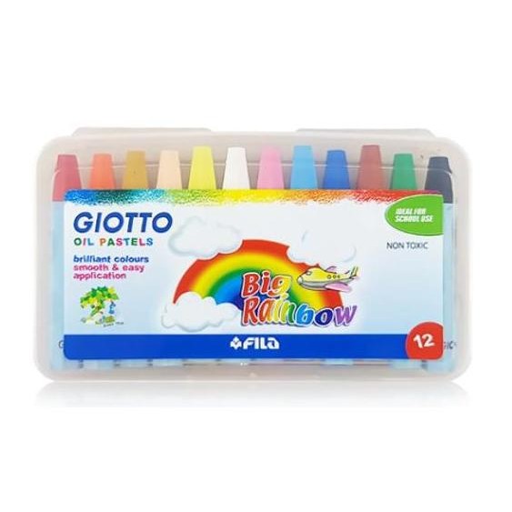 

ready Crayon Oil Pastel Giotto Big Rainbow 295100 Non Toxic Harga 1 Set 12 Warna
