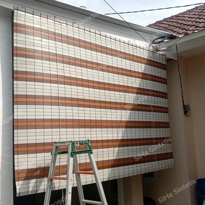 krey tirai gulung outdoor penahan panas & hujan PVC,Fiber 22m murah