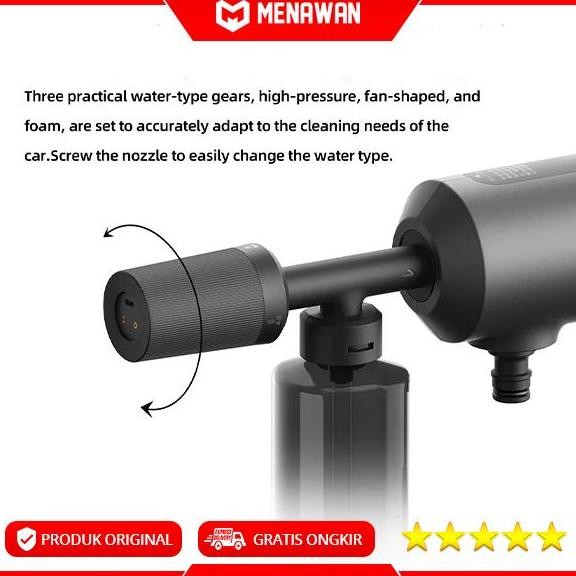 Xiaomi Mijia Wireless Car Wash Machine 2 Cordless High Pressure Washer Cleaner Semprotan Air Steam C