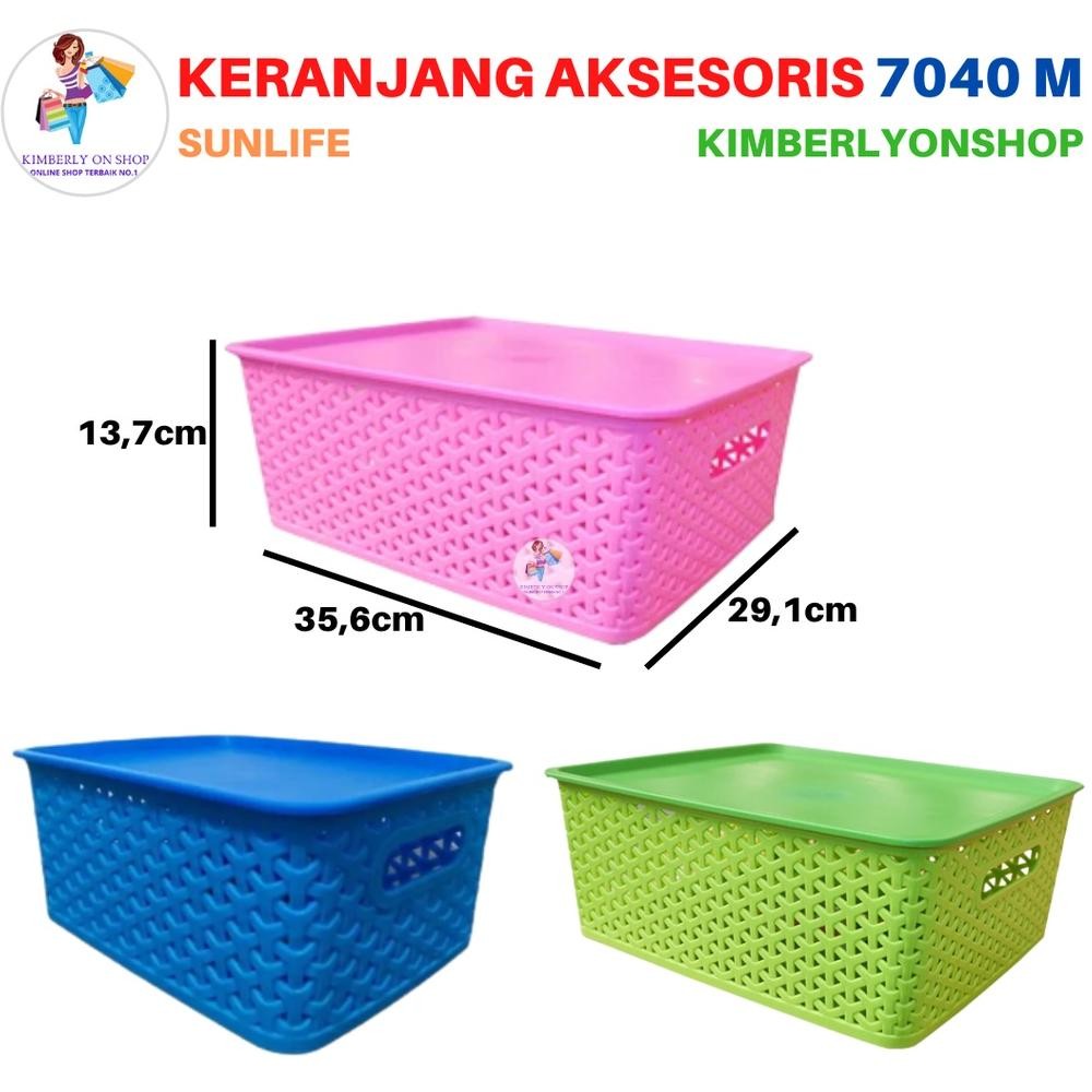 Keranjang Serbaguna Dengan Tutup Narita Basket 7040 M Sunlife Viral