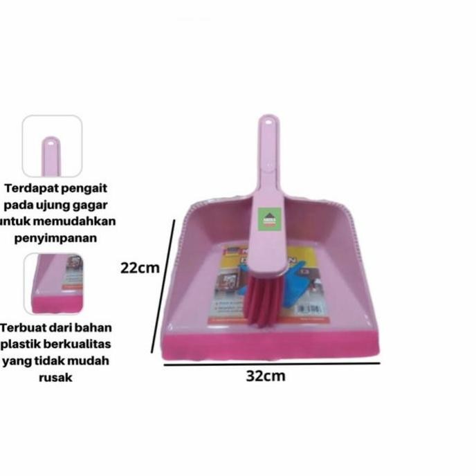 Pengki + Sapu Sikat Set Mini 302S Nagata, Dust Pan Mobil, Sikat Dapur murah