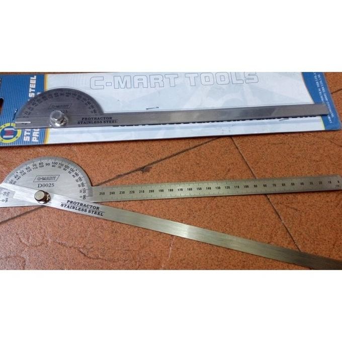 

(Expert) Busur Derajat Combi Penggaris Stainless Steel Protractor Alat Ukur Sudut ( Size Besar )