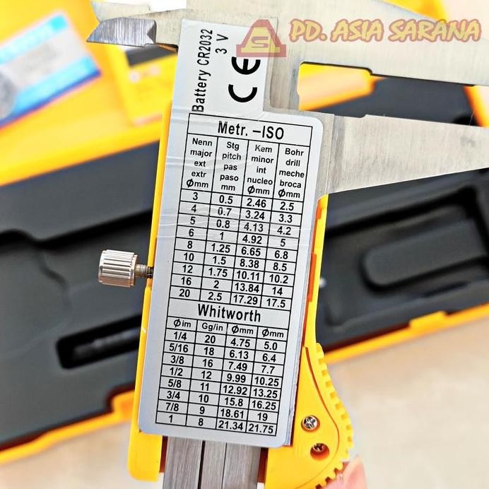 Digital Vernier Caliper 6" Inch INGCO HDCD28150 Sigmat Jangka Sorong