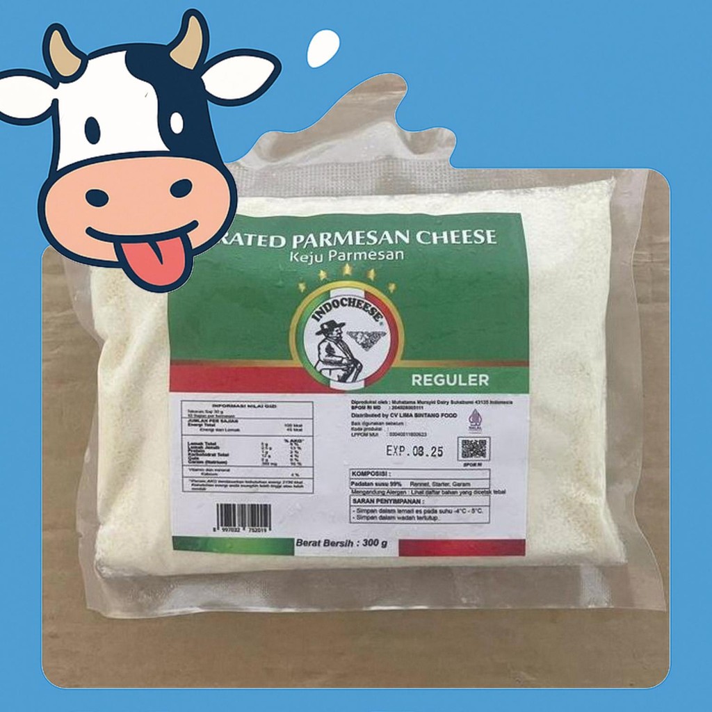 

Free Ongkir Indocheese Grated Parmesan Cheese 300Gr - Gosend/Grab Only