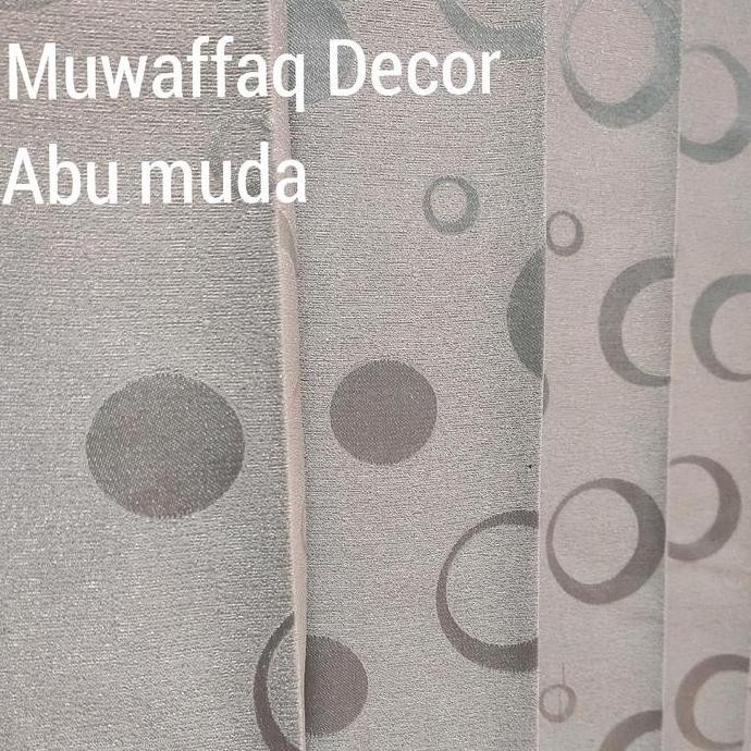 Gorden polkadot model plisket tipe cantolan kawat Gorden pintu/kaca minimalis gorden jendela Hijau A