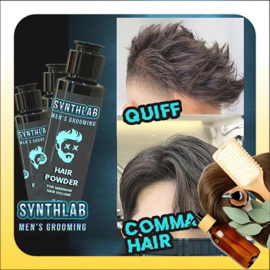 synthlab - hair powder mini size + waterbased pomade sisir perawatan pria