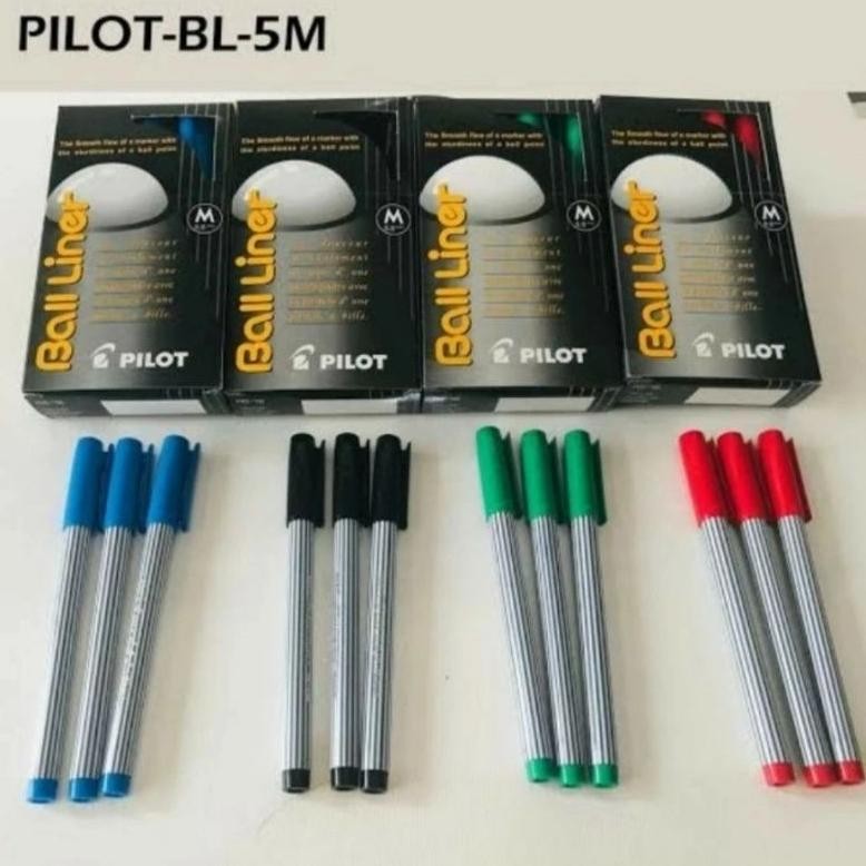 

Pulpen Pilot Balliner Bl-5M 0.8Mm | 12 Pcs | Tinta Hitam Original Original
