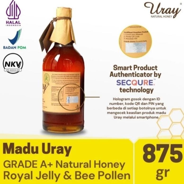 

Madu Uray Natural Honey 875gr Grade A + with Royal Jelly & Bee Pollen