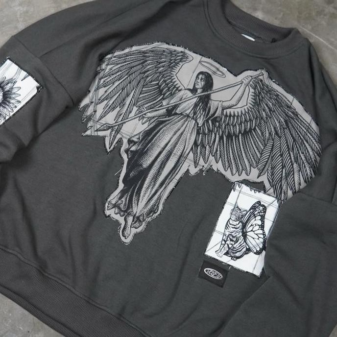 Murah Oversized Boxy Cut Crewneck | Seraph | Poseidon Reprisal