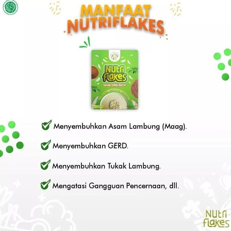 

READY MEDAN 1 BOX NUTRIFLAKES MINUMAN SEREAL SERBUK UMBI GARUT ORIGINAL ATASI GERD MAAG ASAM LAMBUNG