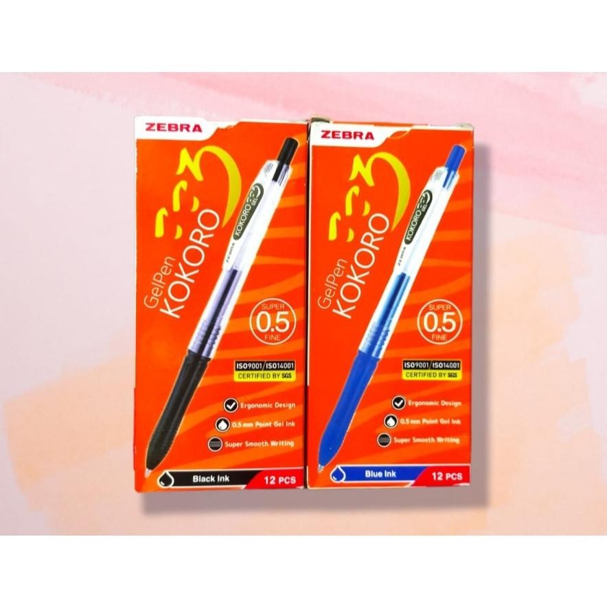 

Pulpen Gel Zebra Kokoro 0.5Mm Isi 12 Pcs | Bolpen Halus Original Original