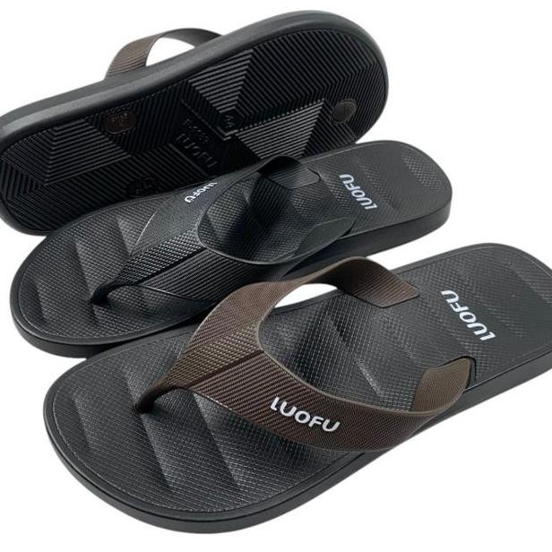 Luofu Sandal Jepit Tebal Karet Pria Empuk Ringan F1189Brsh4W D2