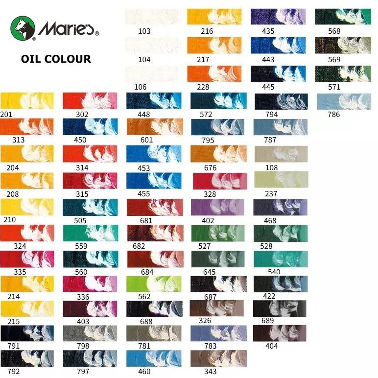 

Maries Oil Colors Paint 170ML / Maries Oil 170ML / Cat Minyak / Maries Oil / Cat Lukis Terlaris