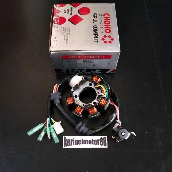 Spool Spul Stator Assy+Pulser Scorpio Scorpio-Z 5Bp-H5510 Komplit Choho Original Dan Terpercaya