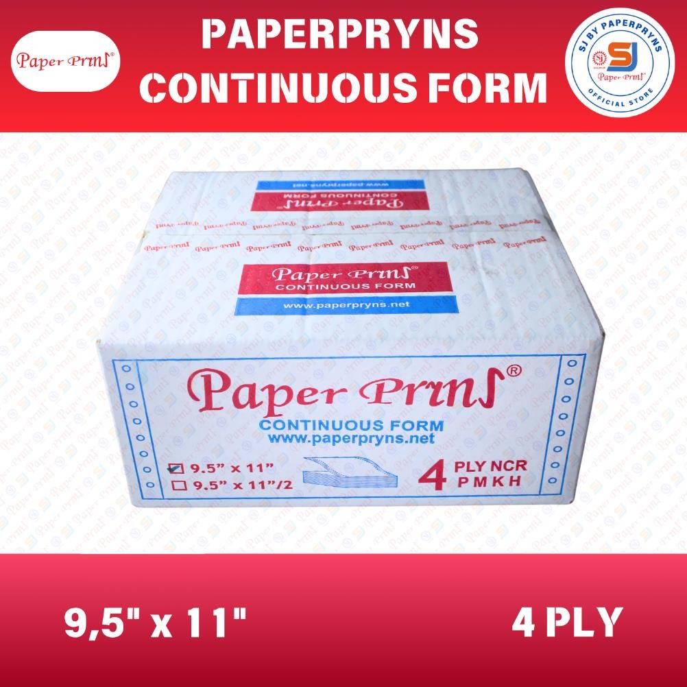 

PAPERPRYNS Continuous Form 9,5" 11" (4 PLY) NCR Sheets RB07