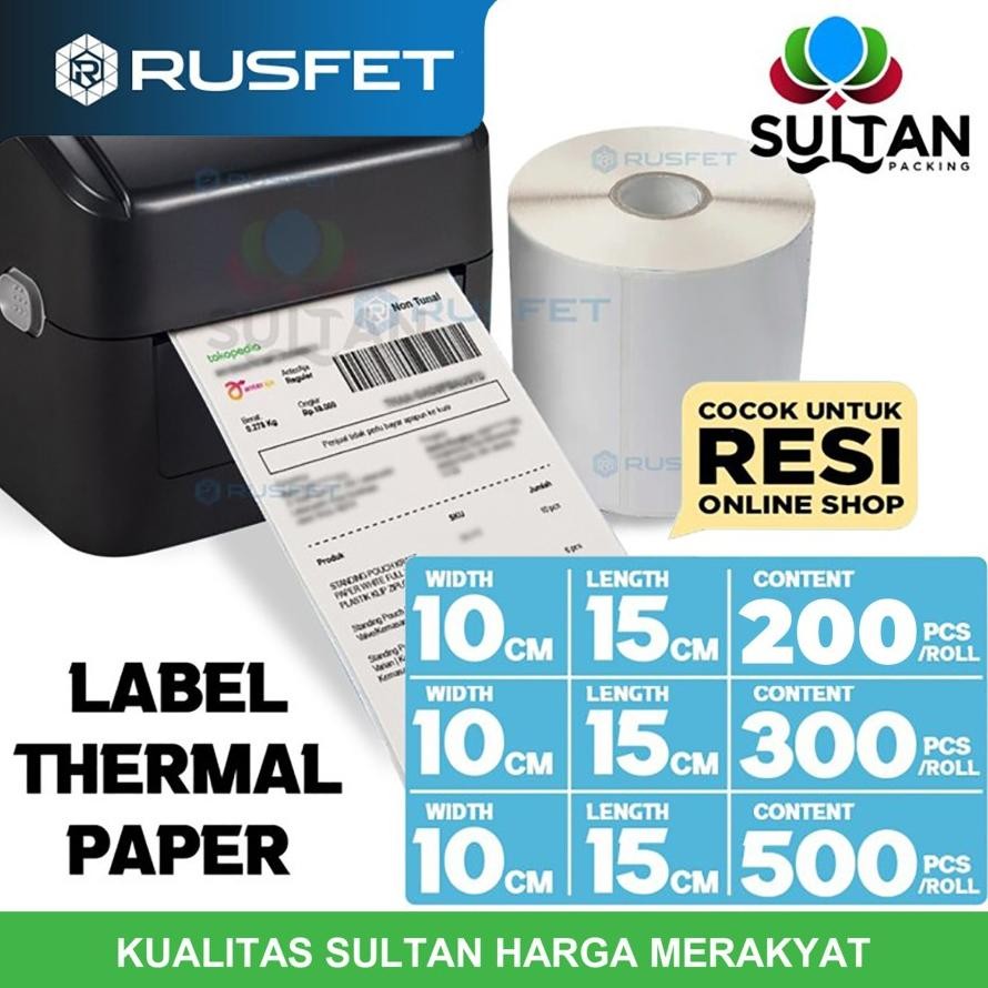 

Label Kertas Stiker Thermal Resi Paper Sticker Printer Barcode Olshop RB07