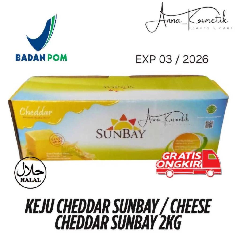 

Baru Keju Cheddar Sunbay 2KG - Cheese Block untuk Roti, Pizza, dan Kue