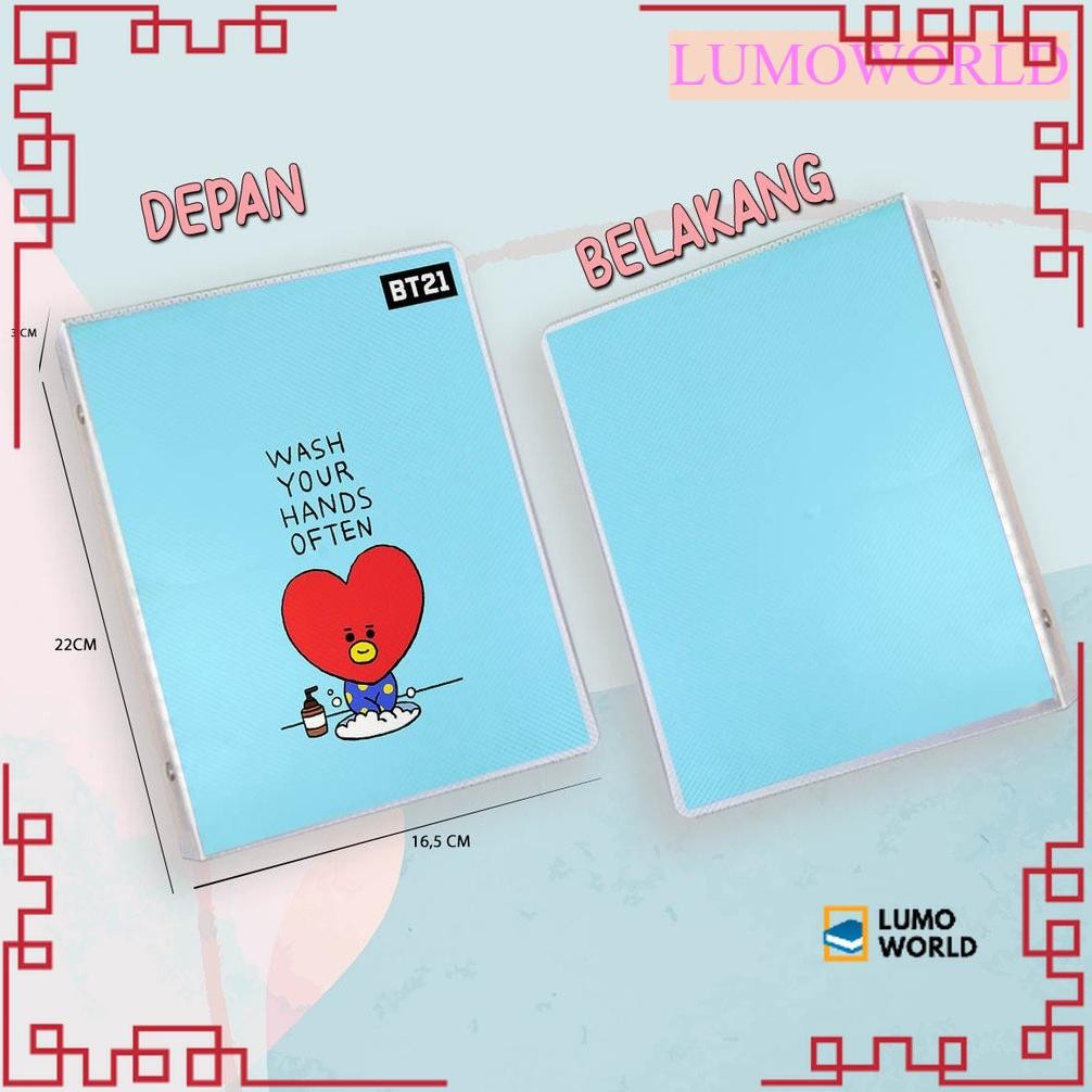 

Binder Note Map Binder File BTS BT21 Stay Healthy A5 20 Ring Pinyin Kotak Mandarin Bookpaper Murah RB07