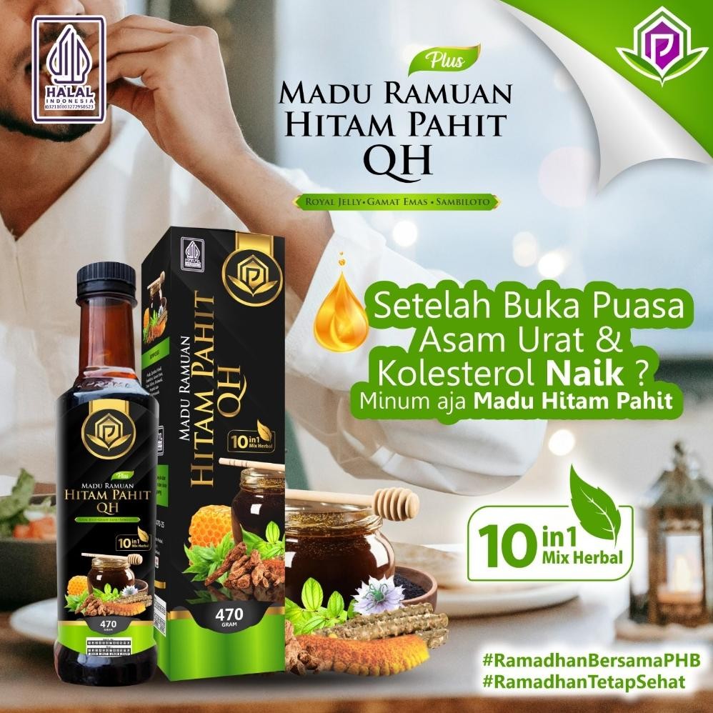 

Madu Hitam Pahit Gamat Gold Usybah 470gr